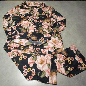 Room Service pajamas set Womens Large Floral Knit Pajamas top pants